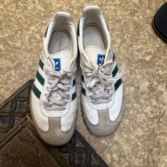 adidas gazelle silver green womens Adidas Samba ADV - White / Crew Green/ Light Gum